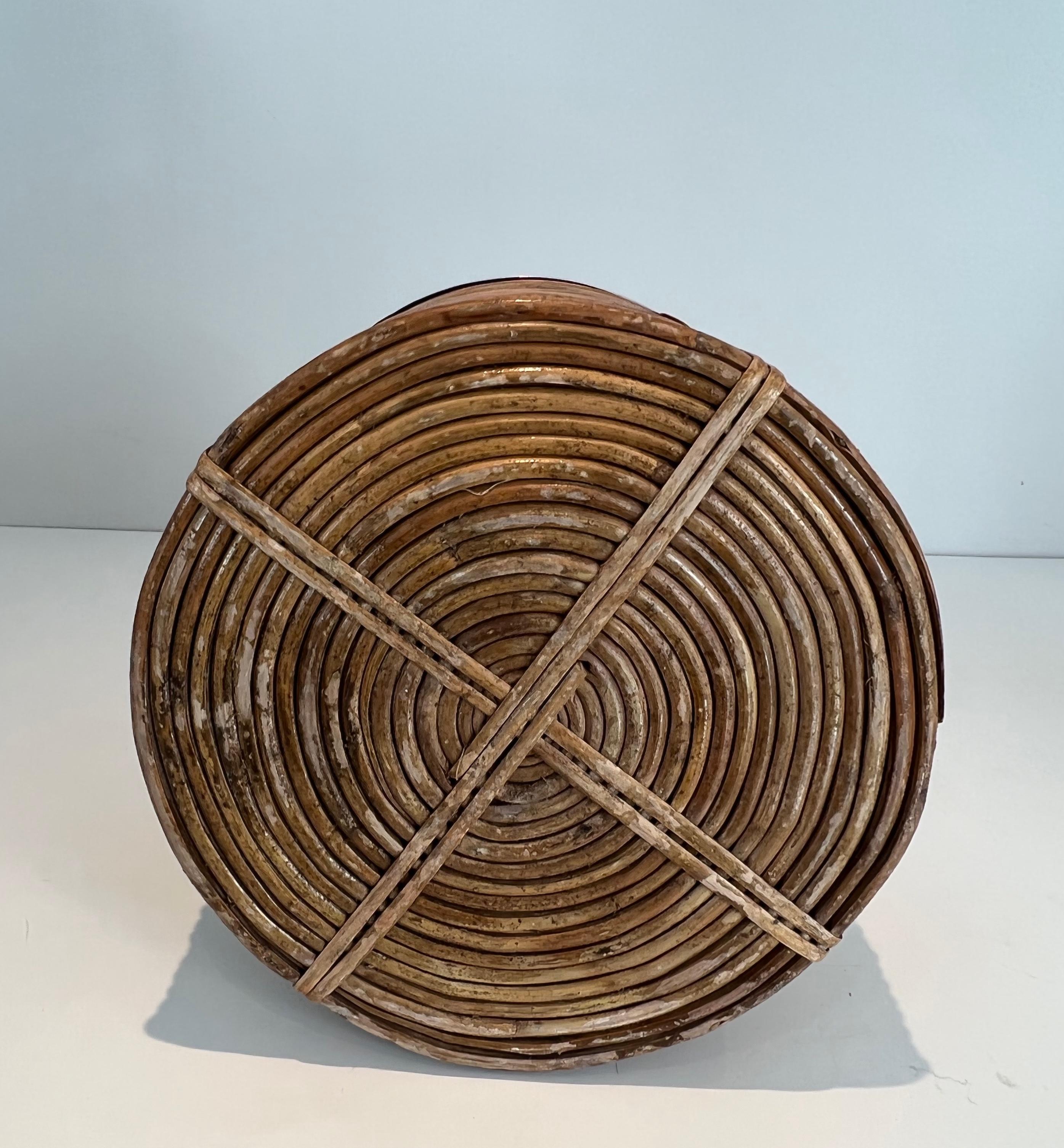 Cestino in rattan e ottone 9