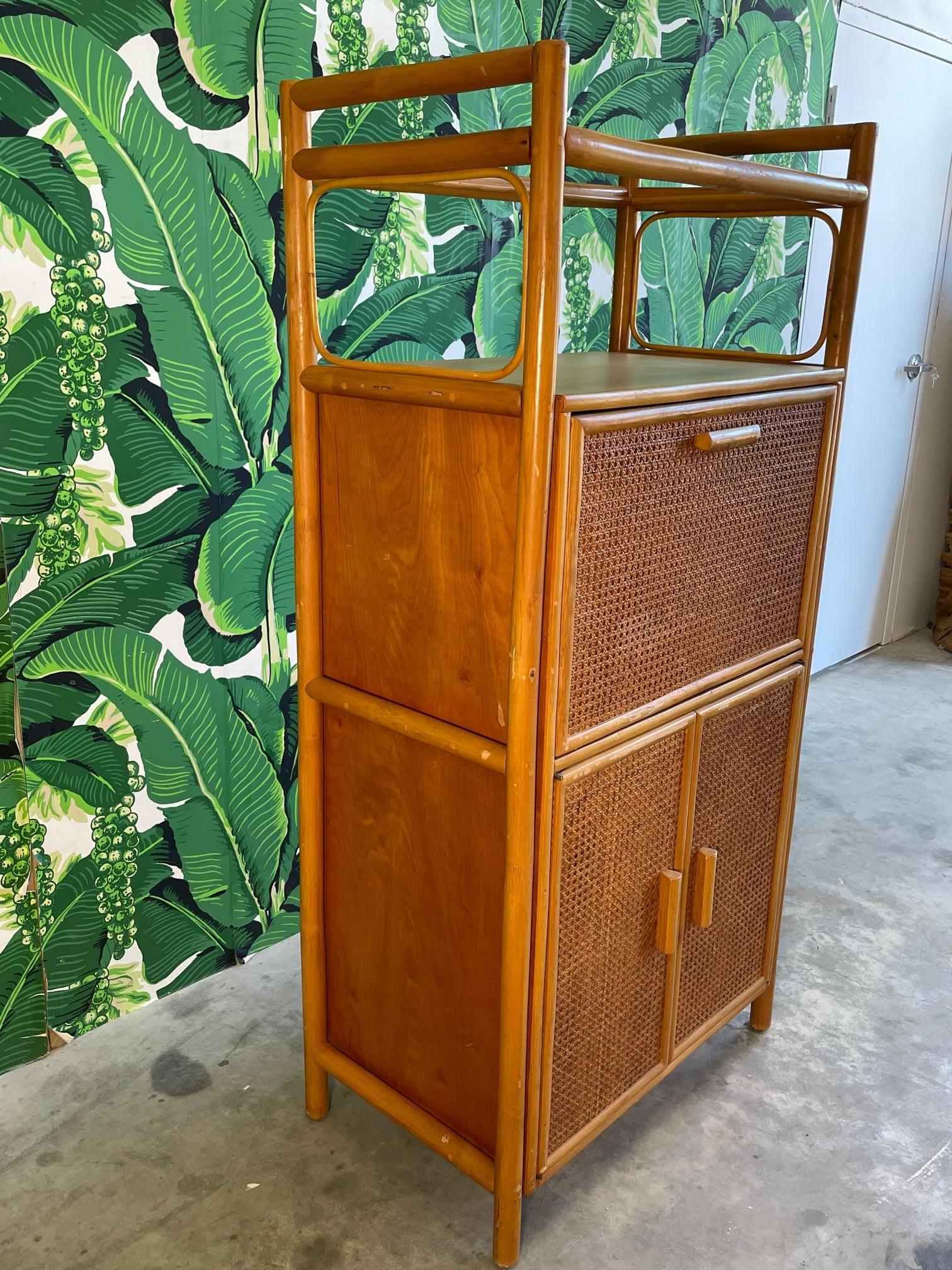 cane bar cabinet