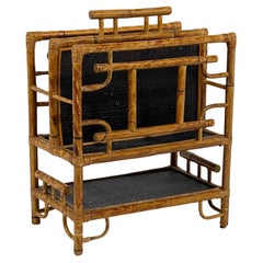 Rattan and Cane Magazine Stand