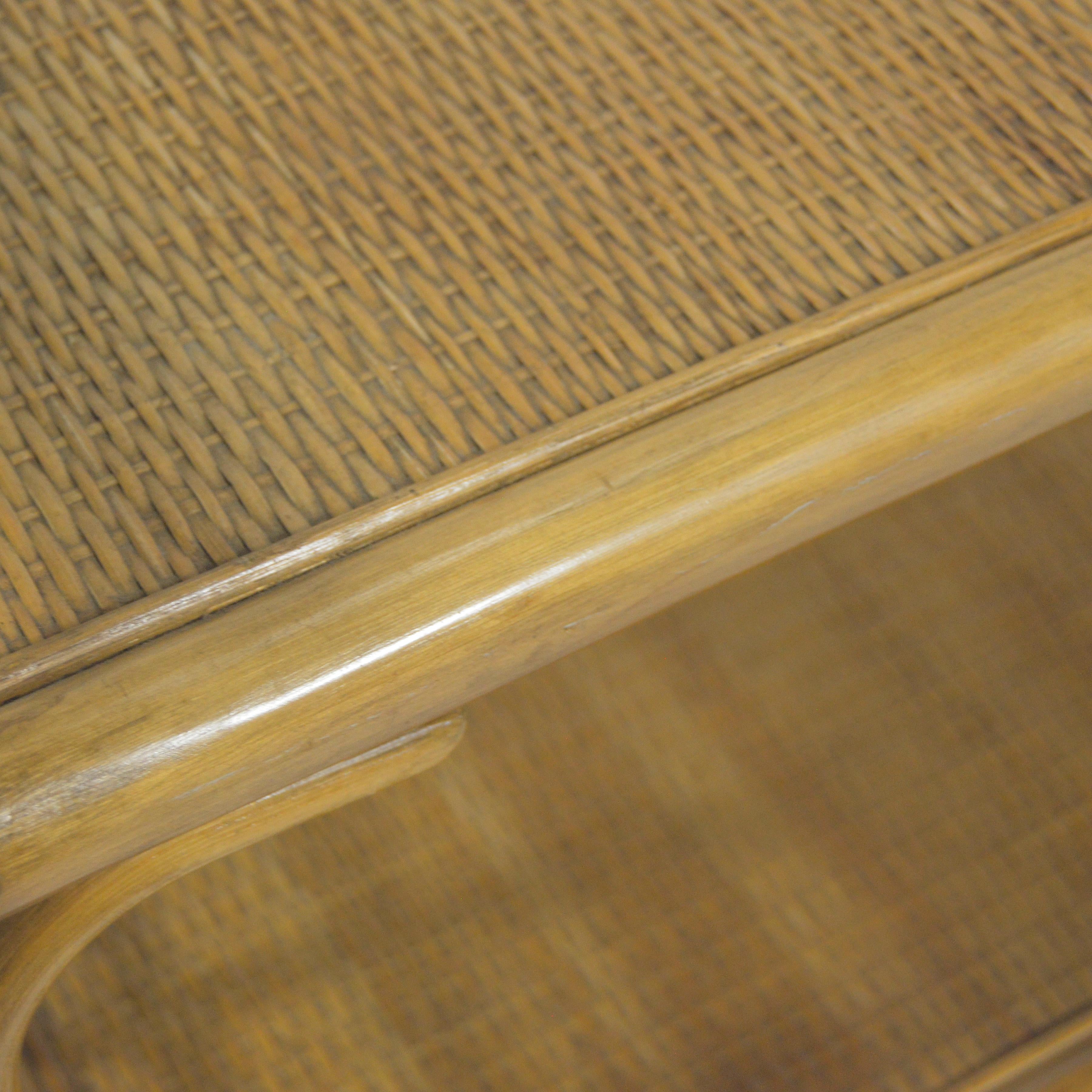 Rattan and Cane Rolling Table at 1stDibs