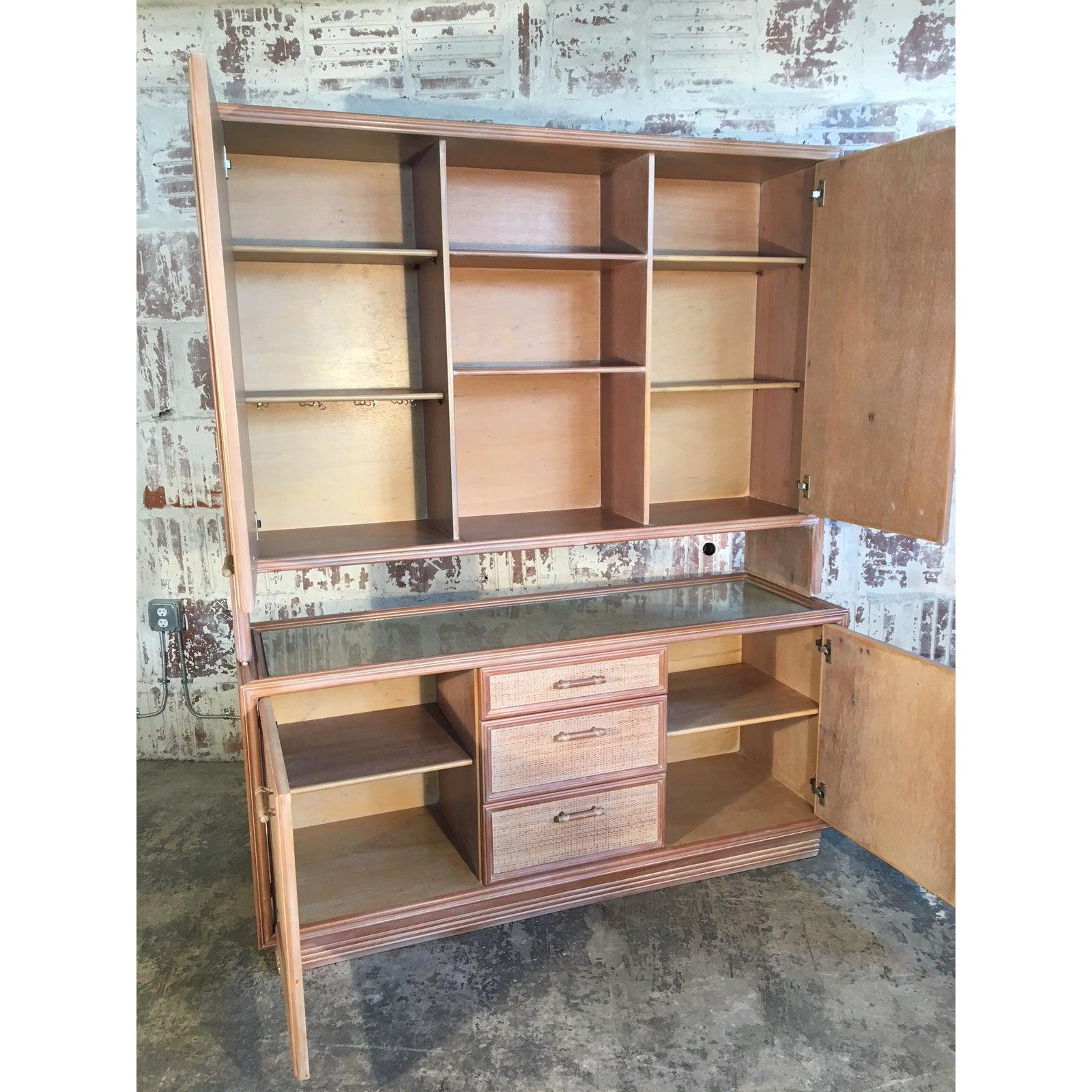 rattan china cabinet