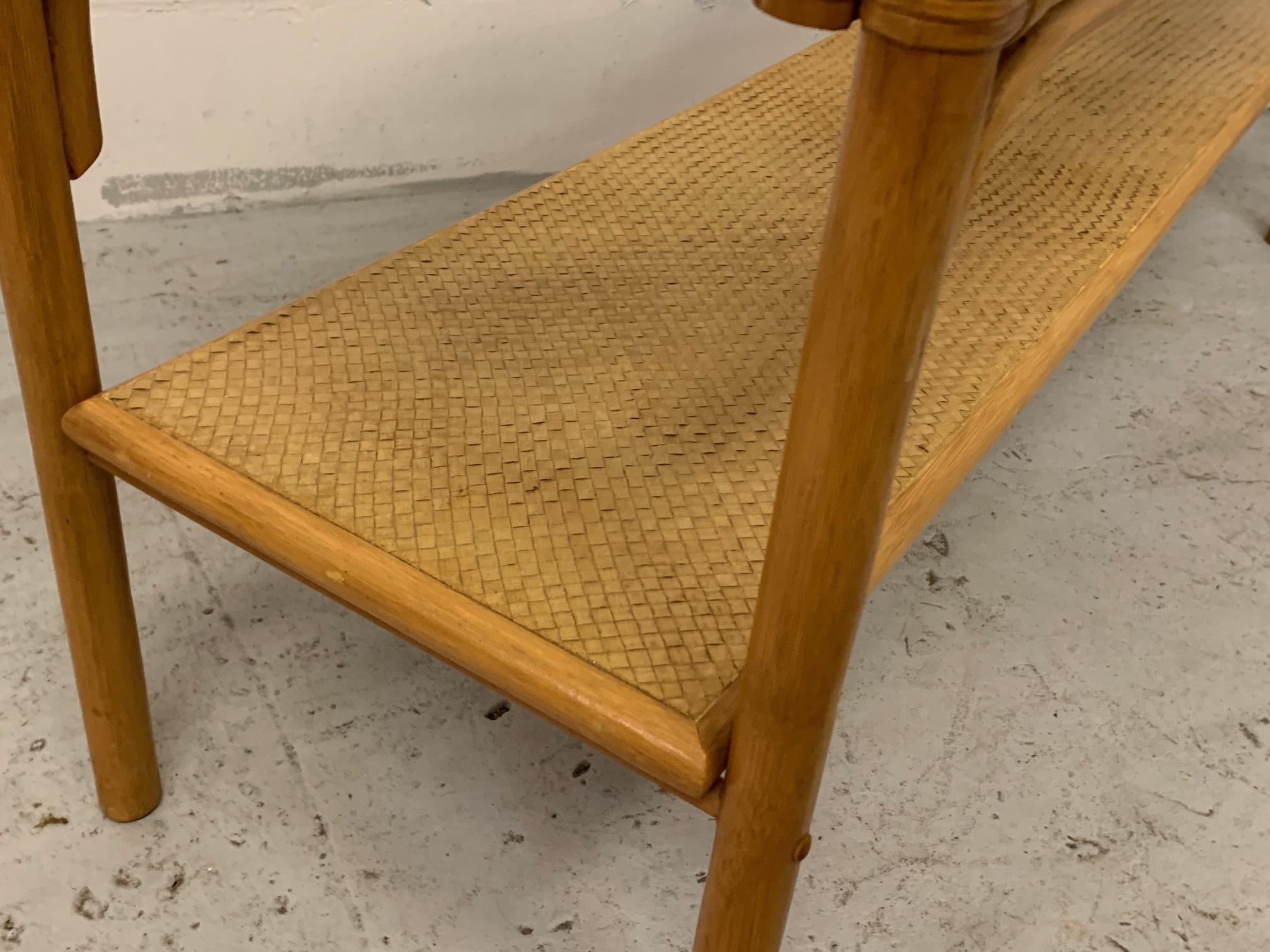 rattan console table