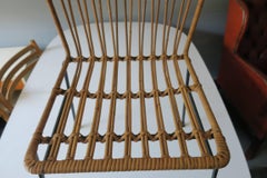 Rattan and Iron Side Chair, 1960s