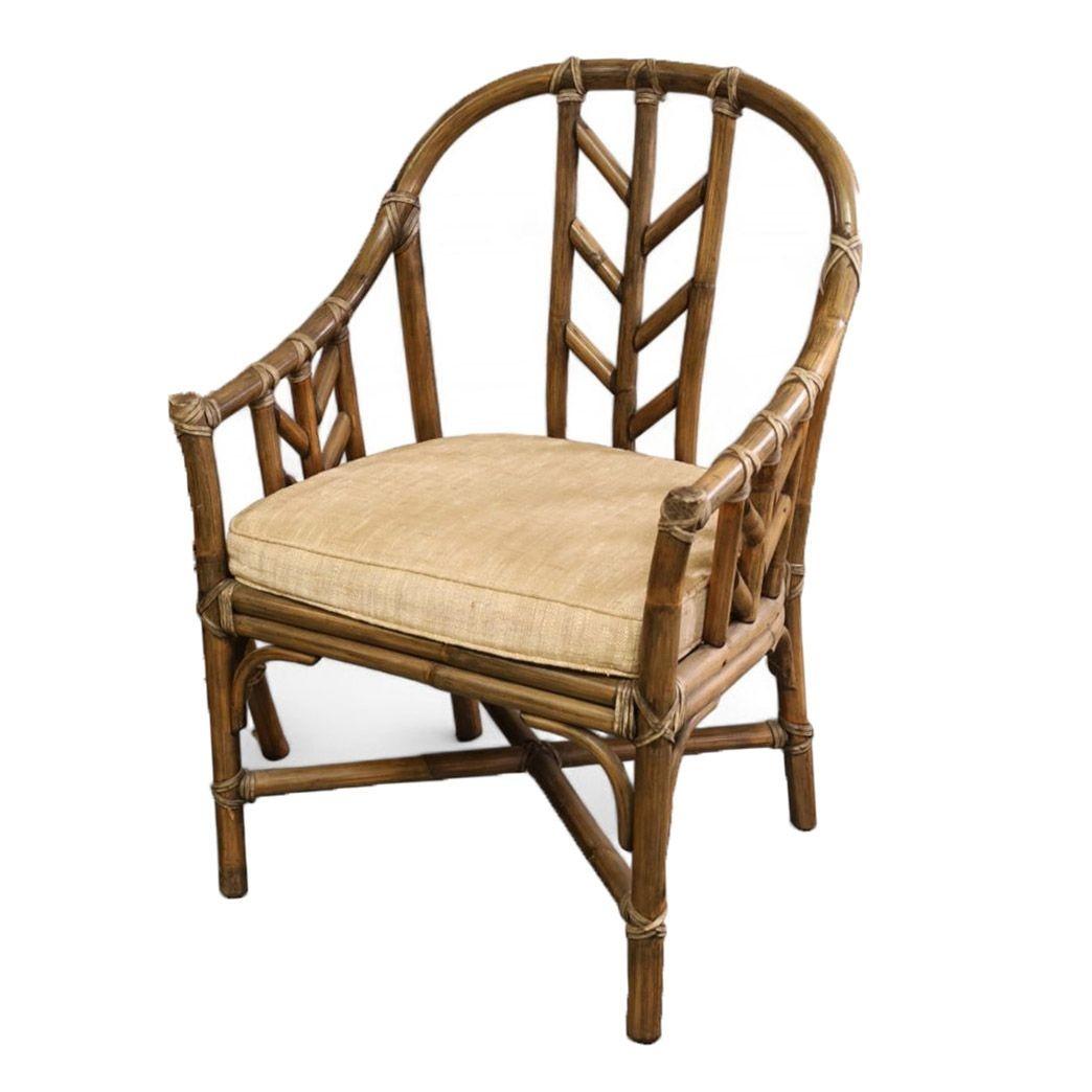 Rattan and Leather M-71 Occasional Chair by Elinor McGuire, Pair 2