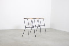 Rattan and Metal Stools by Ernest Race, 1950s