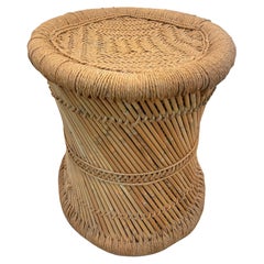 Rattan and Rope Stool