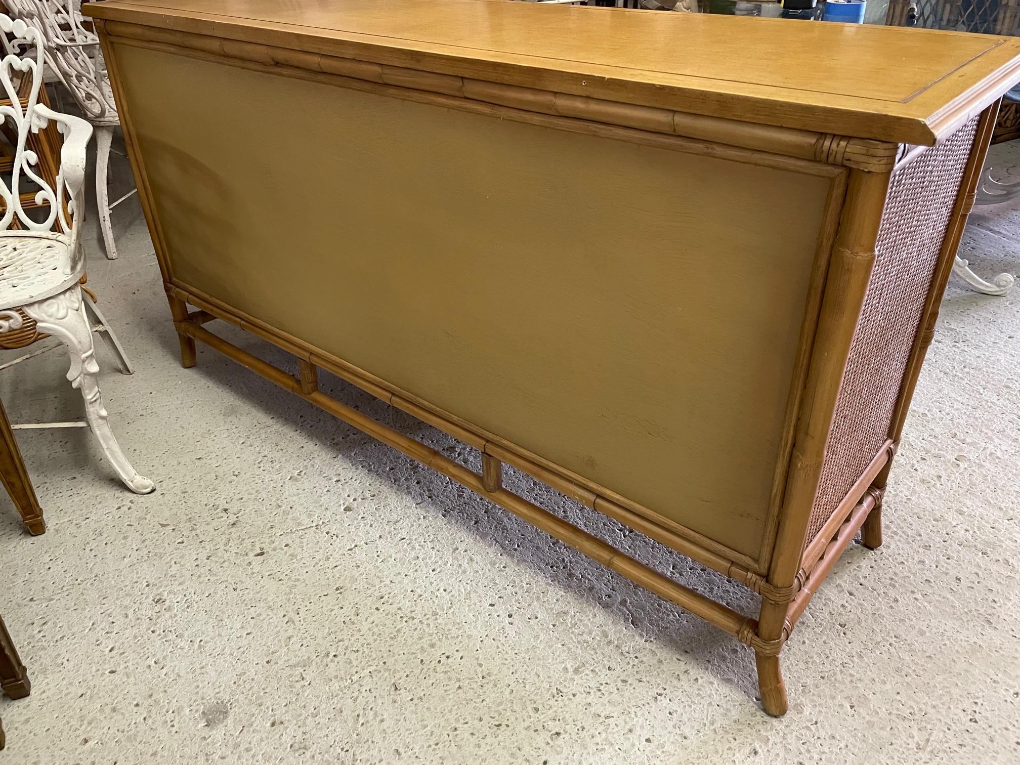 Rattan and Wicker 7-Drawer Dresser 1