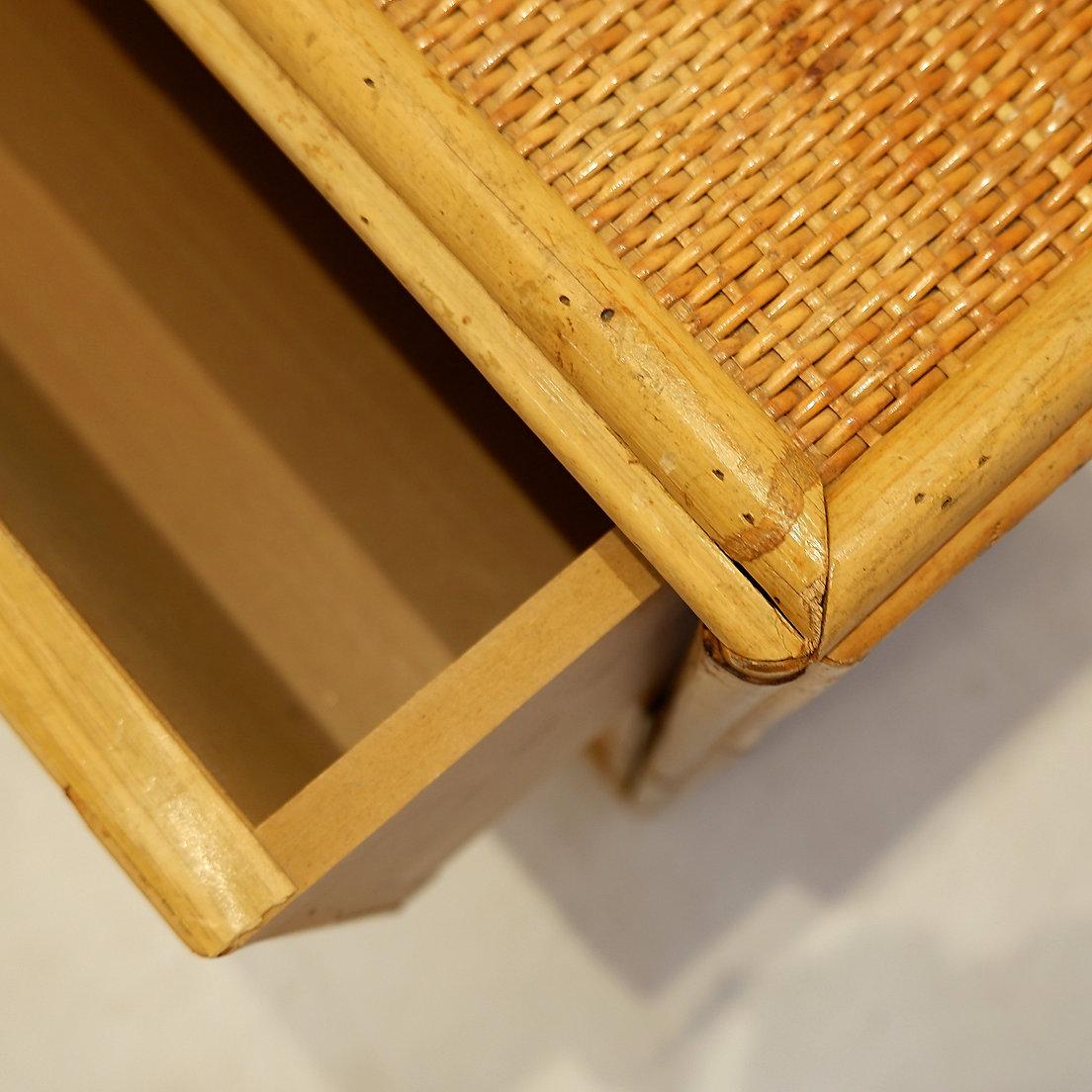 XX secolo Armadio in rattan e vimini - Anni '60 in vendita