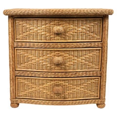 Kommode aus Rattan und Korbweide, Vivai Del Sud zugeschrieben, Italien, 1970er Jahre