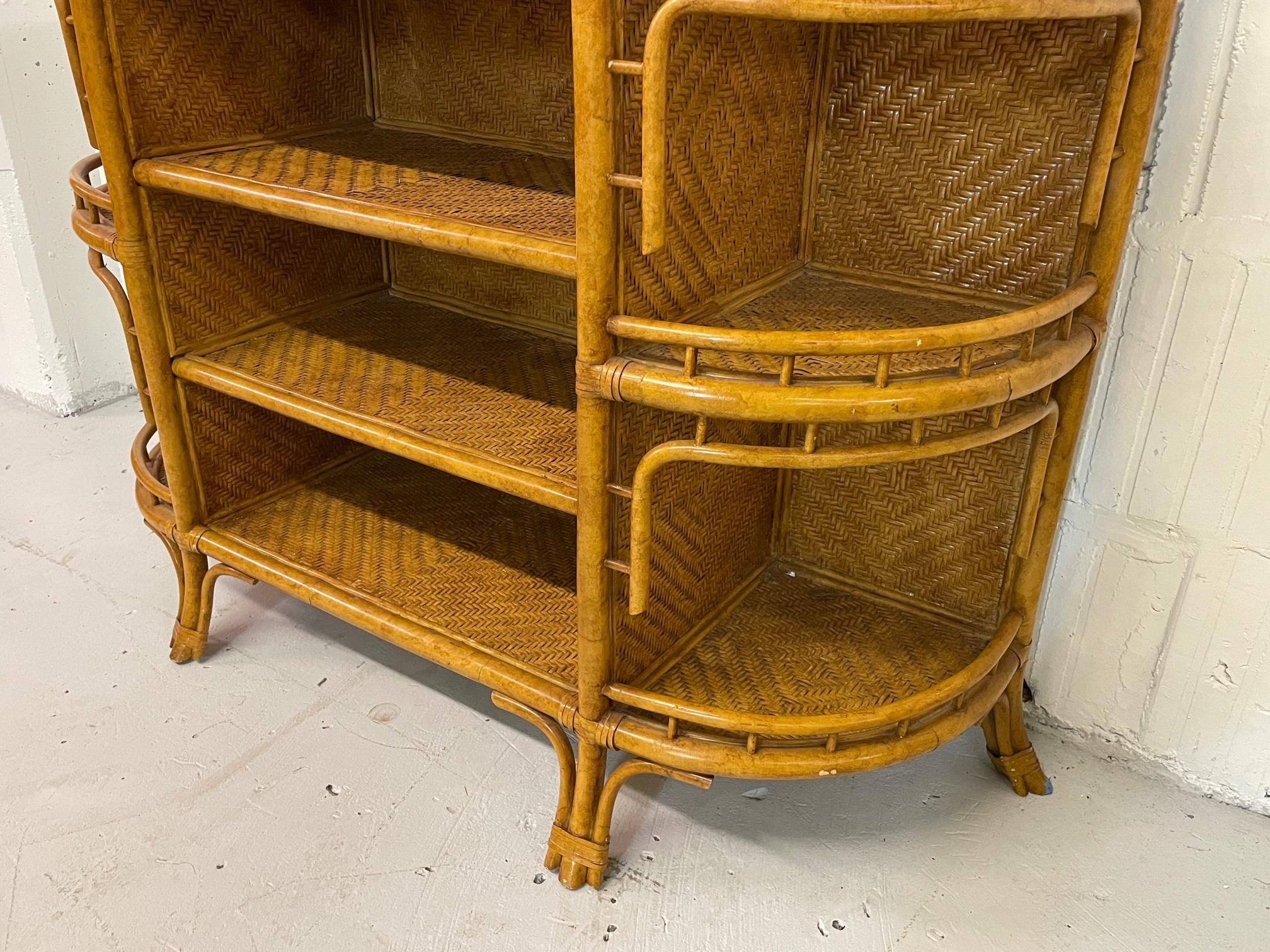 Rattan and Wicker Étagère by Maitland Smith 4