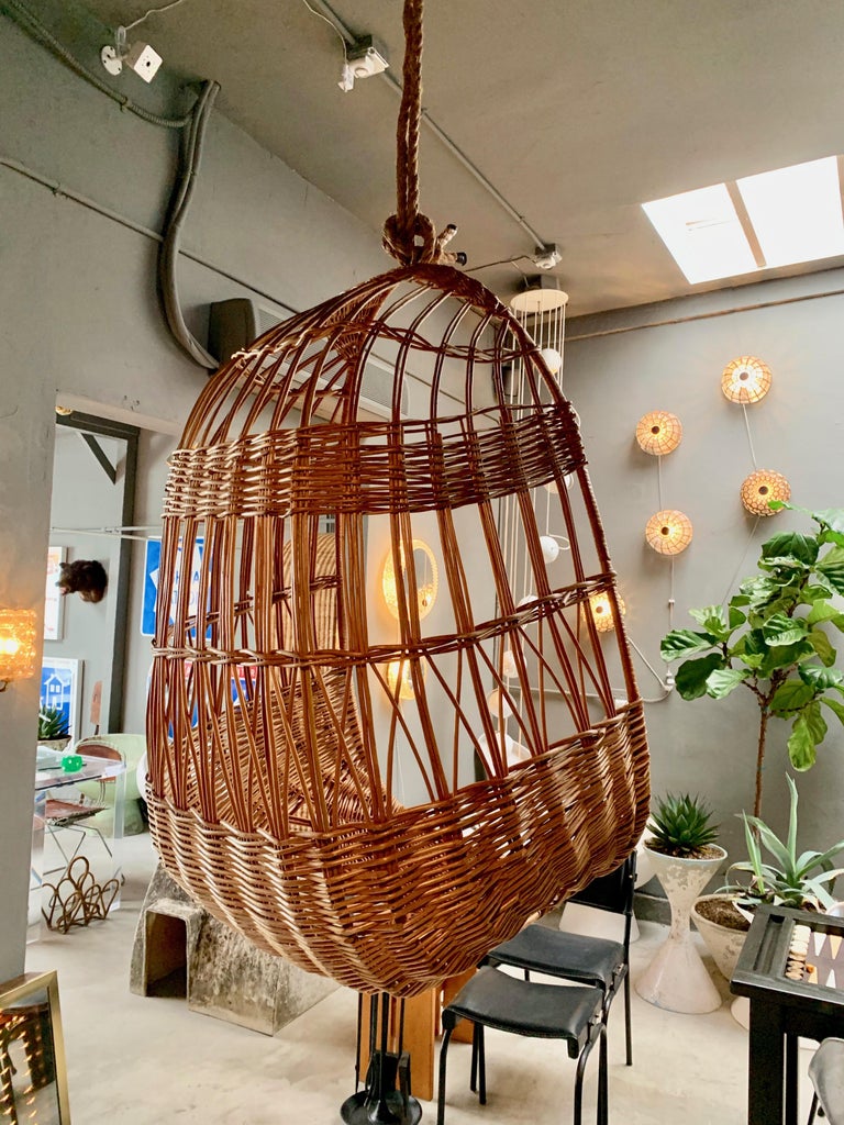 Rattan and Wicker Hanging Chairs at 1stDibs hanging wicker chairs