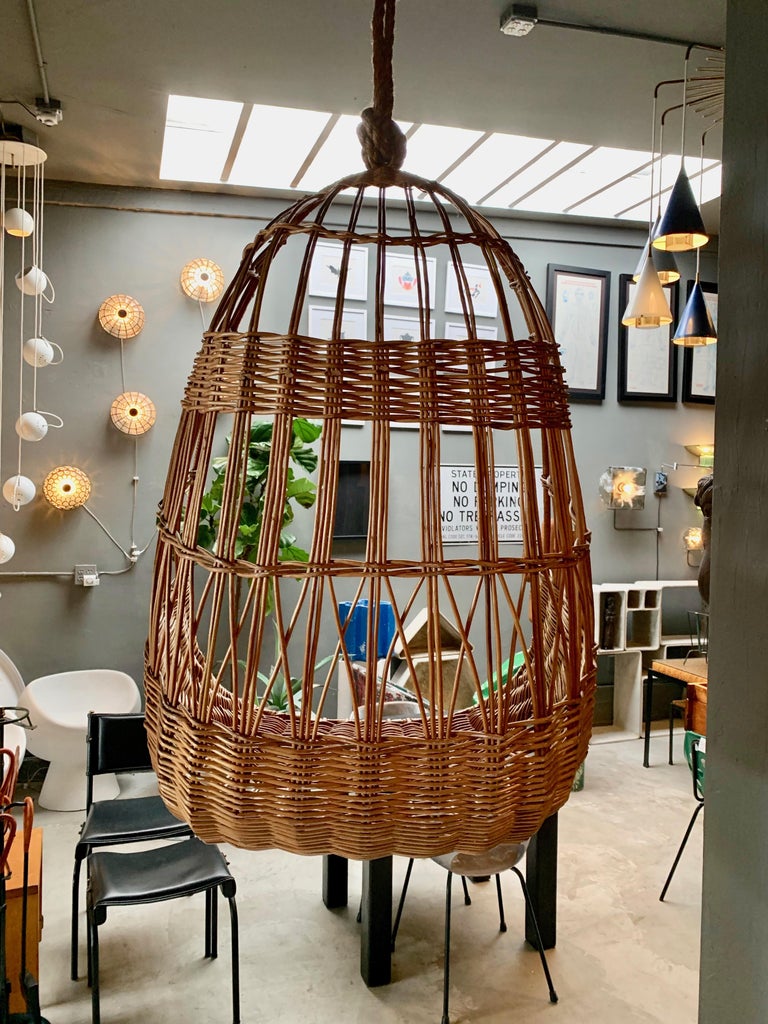 Rattan and Wicker Hanging Chairs at 1stDibs hanging wicker chairs