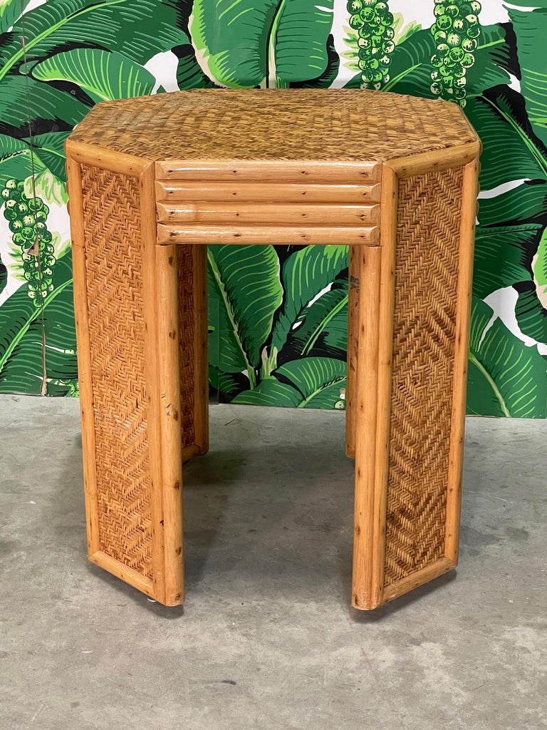 Rattan and Wicker Organic Modern Dining Table Base For Sale at 1stDibs