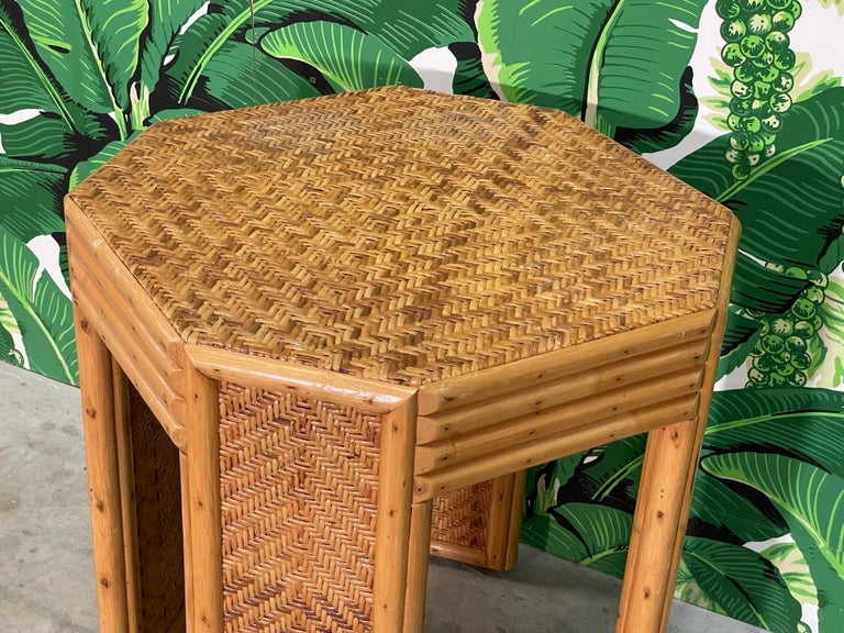 Rattan and Wicker Organic Modern Dining Table Base For Sale at 1stDibs