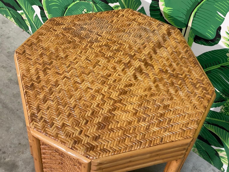 Rattan and Wicker Organic Modern Dining Table Base For Sale at 1stDibs