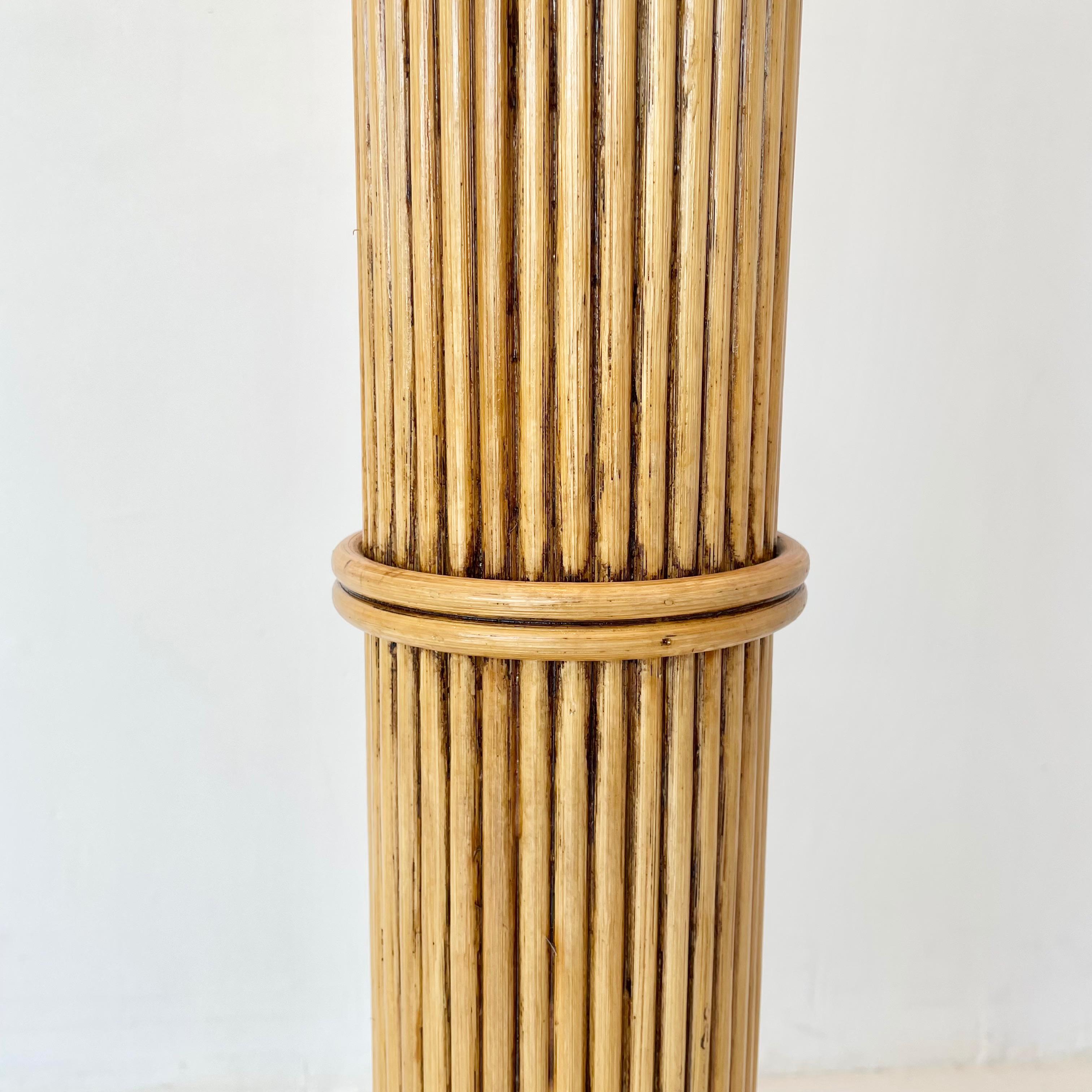 Rattan and Wicker Palm Tree Floor Lamp 7