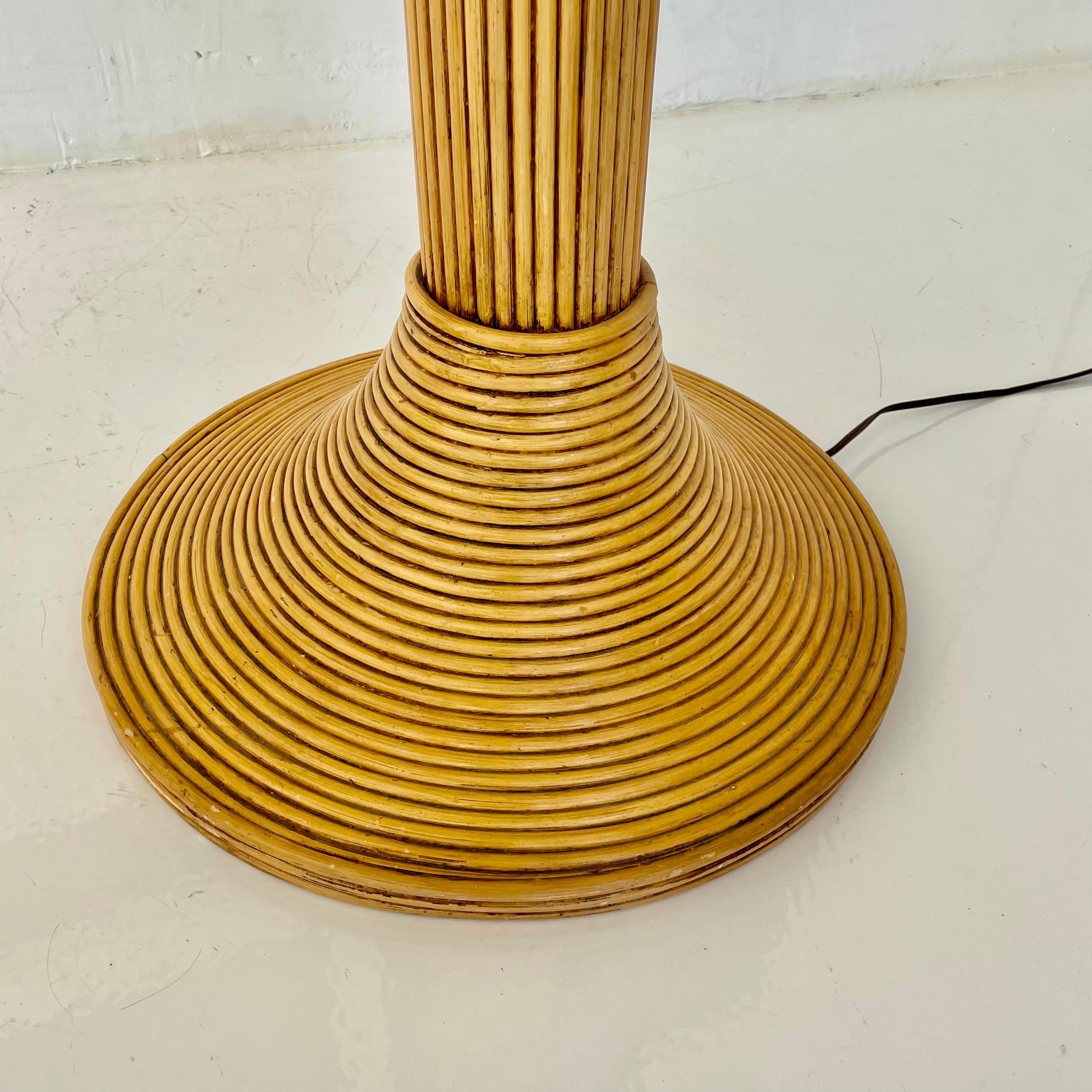 Rattan and Wicker Palm Tree Floor Lamp 7