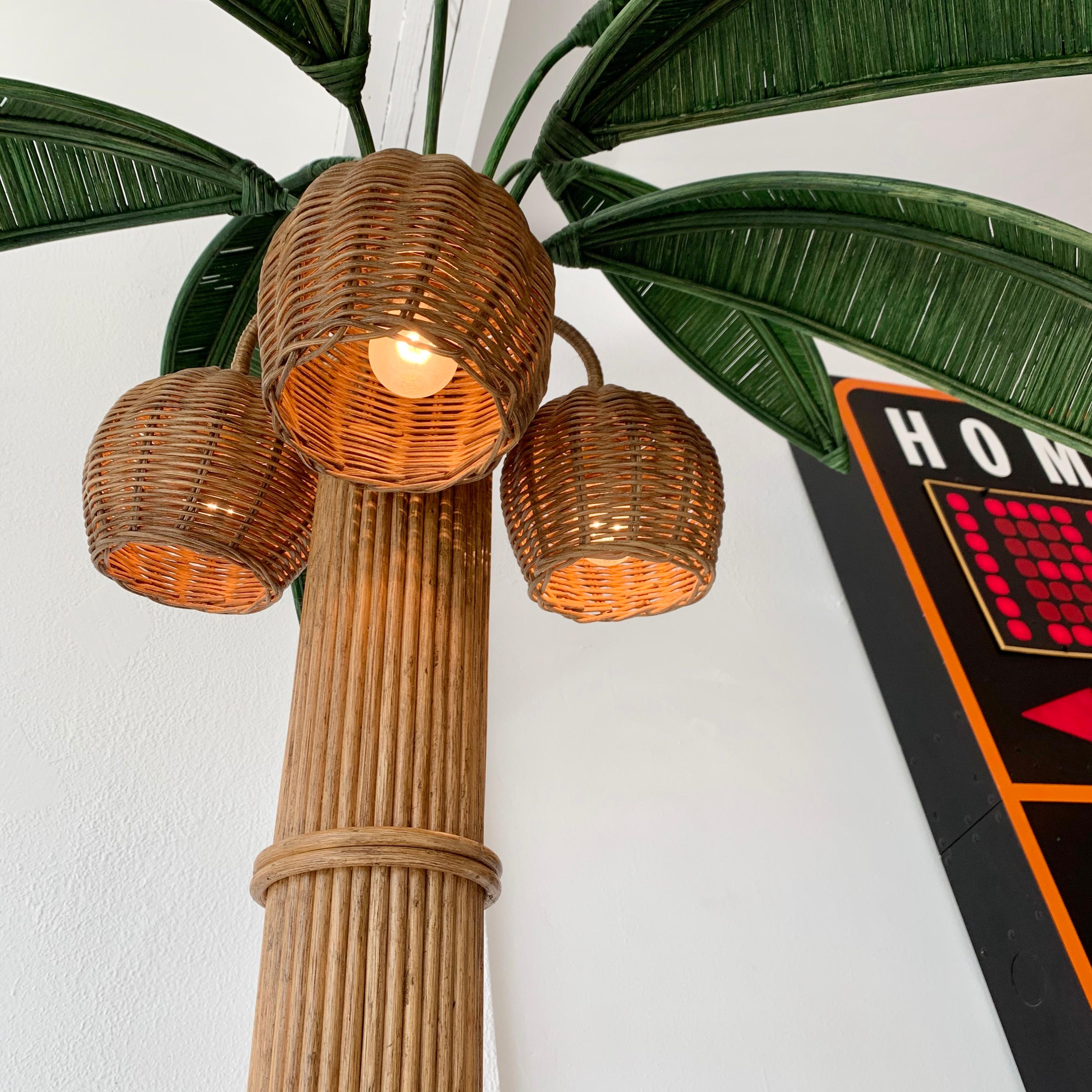 wicker palm tree lamp