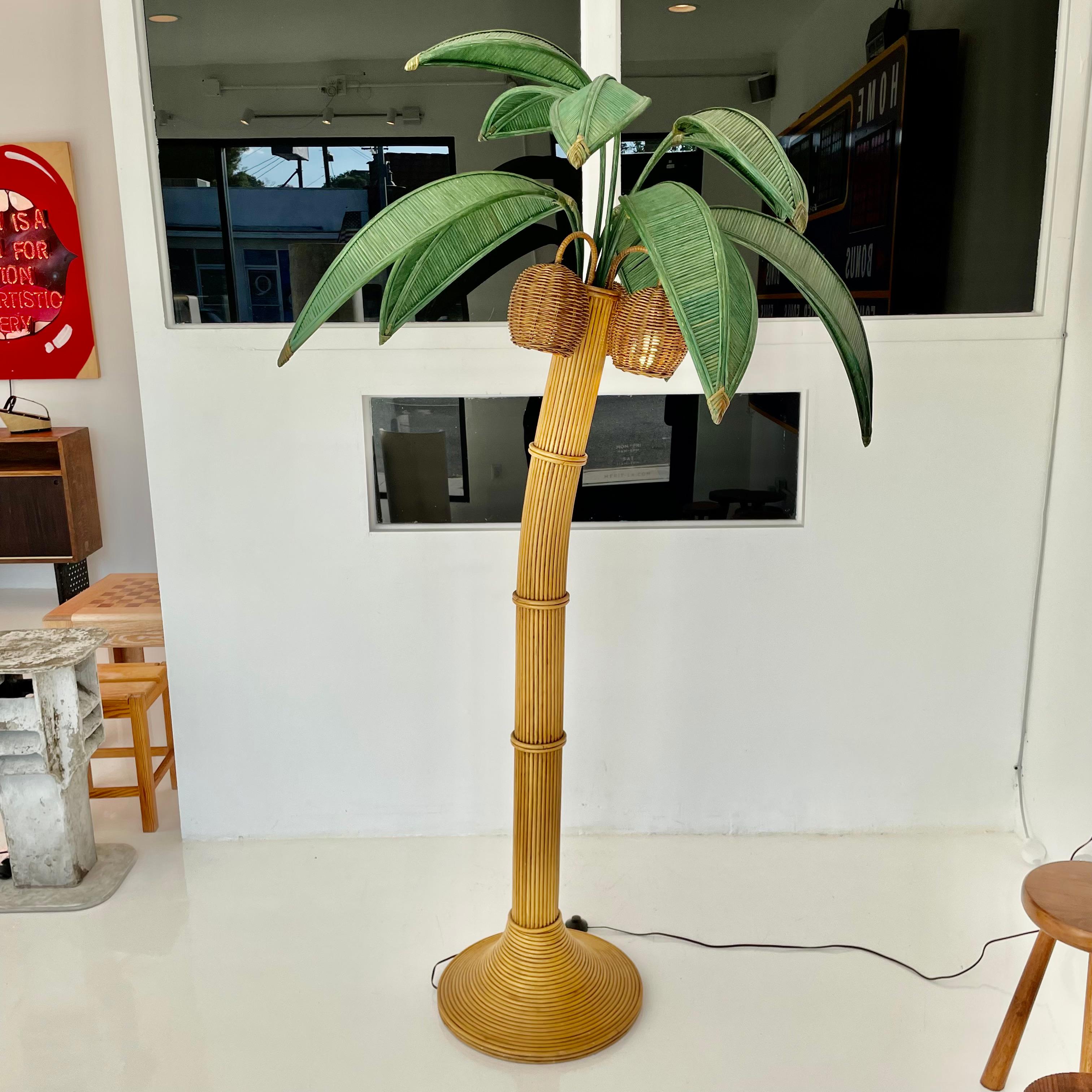 wicker palm tree lamp