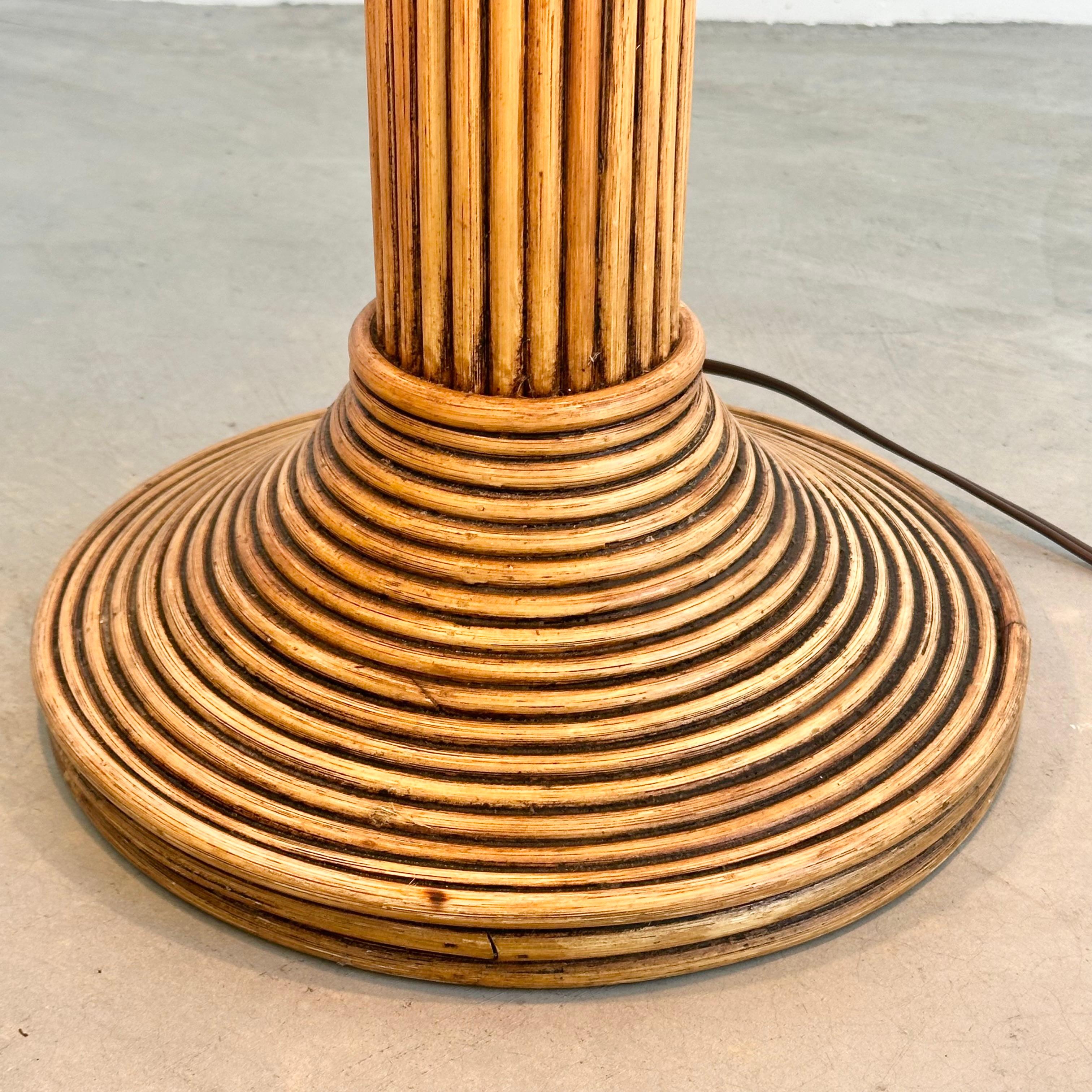Rattan and Wicker Palm Tree Table Lamp, 1970s United States For Sale 10
