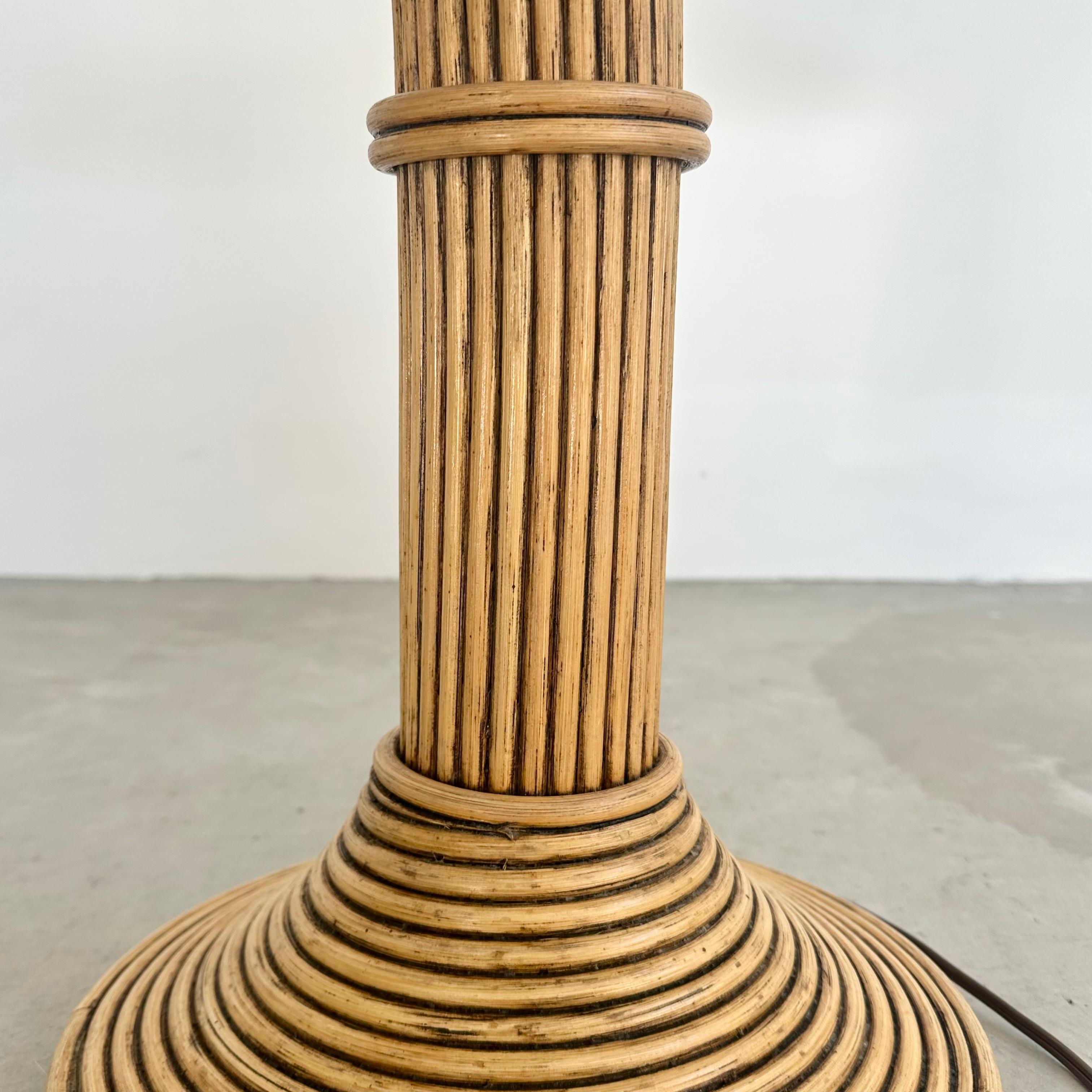 Lampe de bureau palmier en rotin et osier, années 1970, États-Unis en vente 12