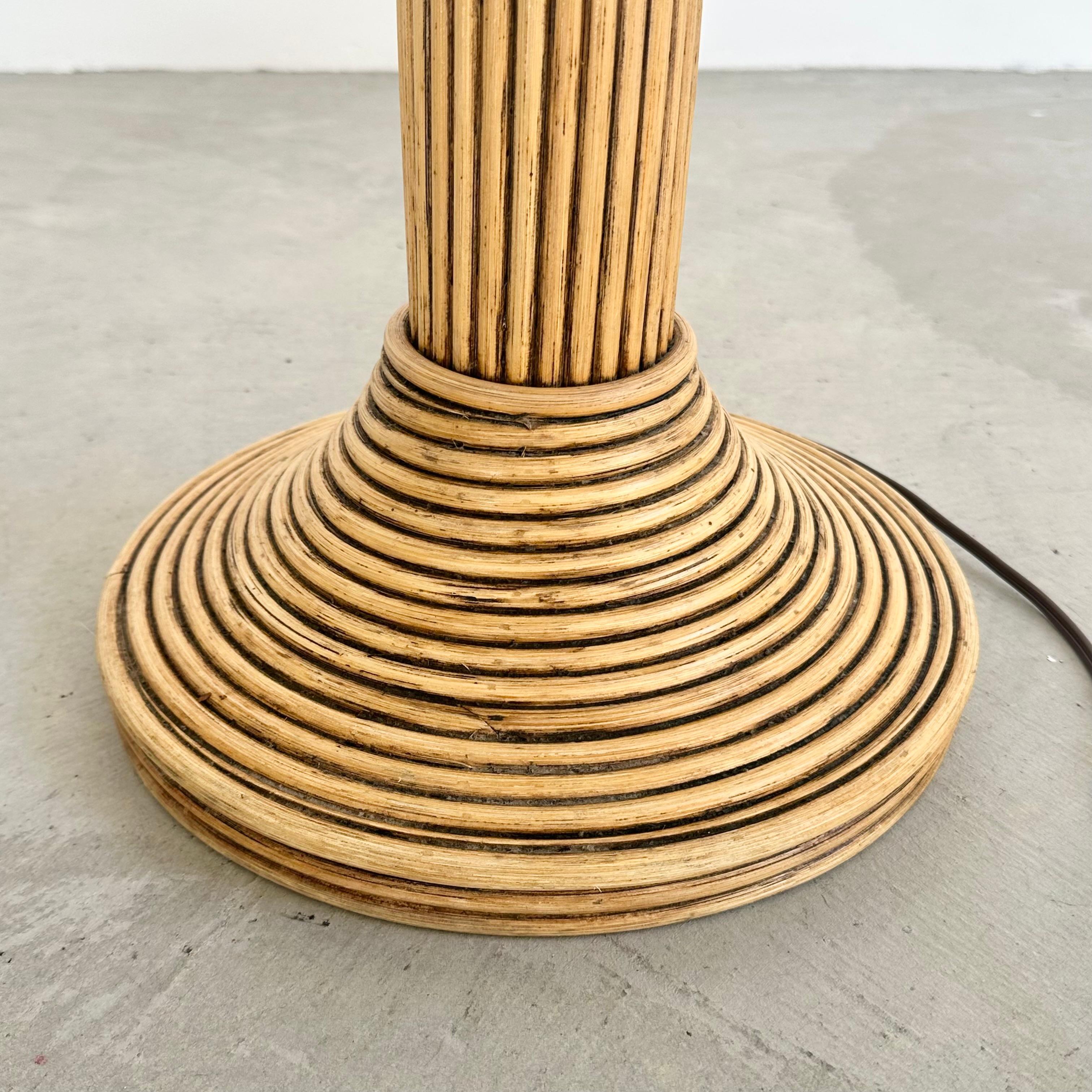 Lampe de bureau palmier en rotin et osier, années 1970, États-Unis en vente 13