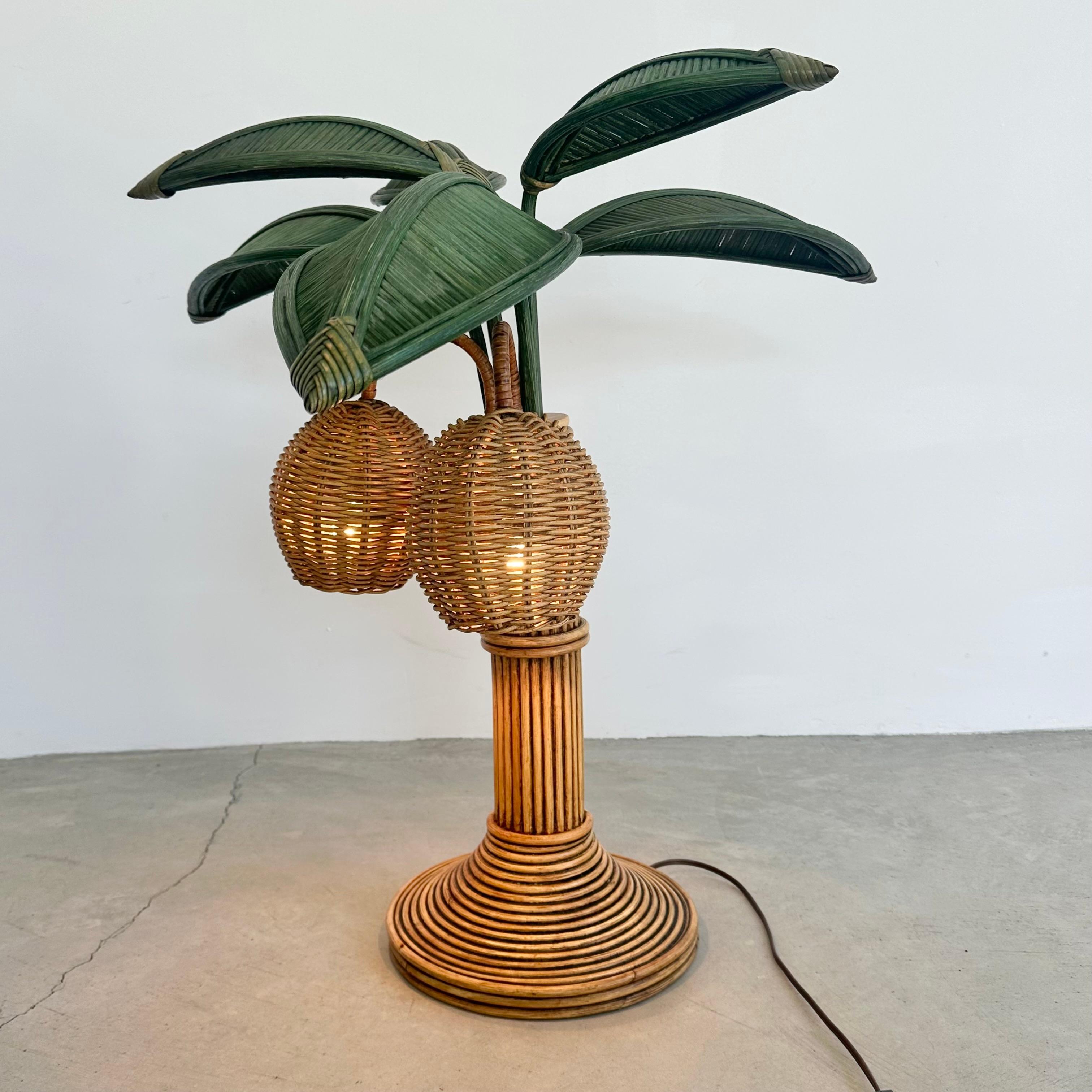 Rare and authentic palm tree lamp made in the 1970s. In the style of Mario Lopez Torres.

Gorgeous lamp that adds so much character to a space. Perfect addition to warm-weather home in the living room, bedroom, kitchen, pool house or any space to