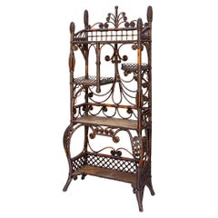 Etagère en rotin et osier Peacock