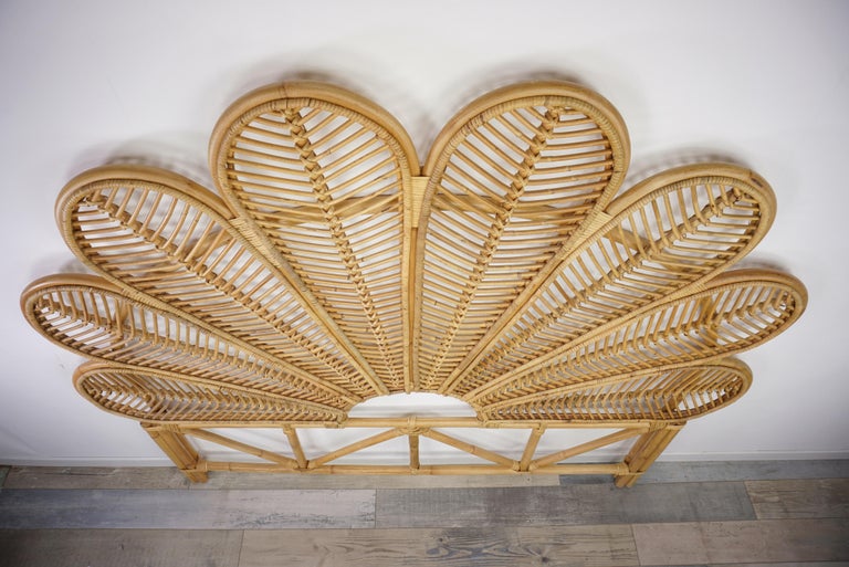 Rattan and Wicker Queen Size Headboard at 1stDibs
