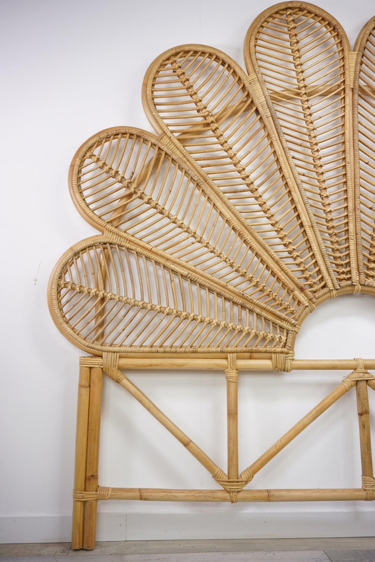 Rattan and Wicker Queen Size Headboard at 1stDibs