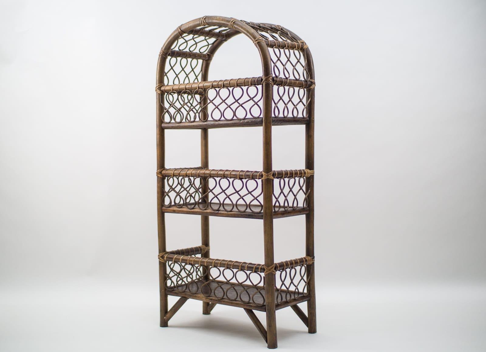 vintage wicker shelf