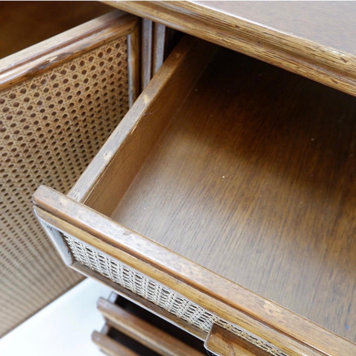 Rattan and Wicker Sideboard - 1960s For Sale 5