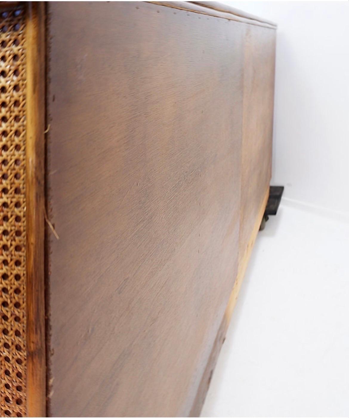 Rattan and Wicker Sideboard - 1960s For Sale 7