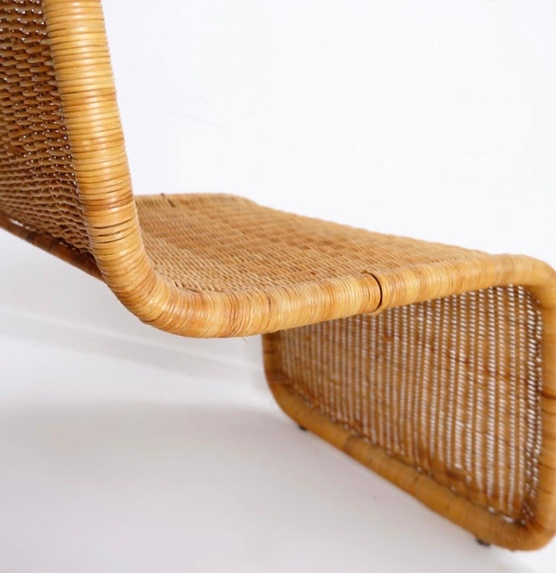 Rattan and wickers Longue Chair For Sale 2