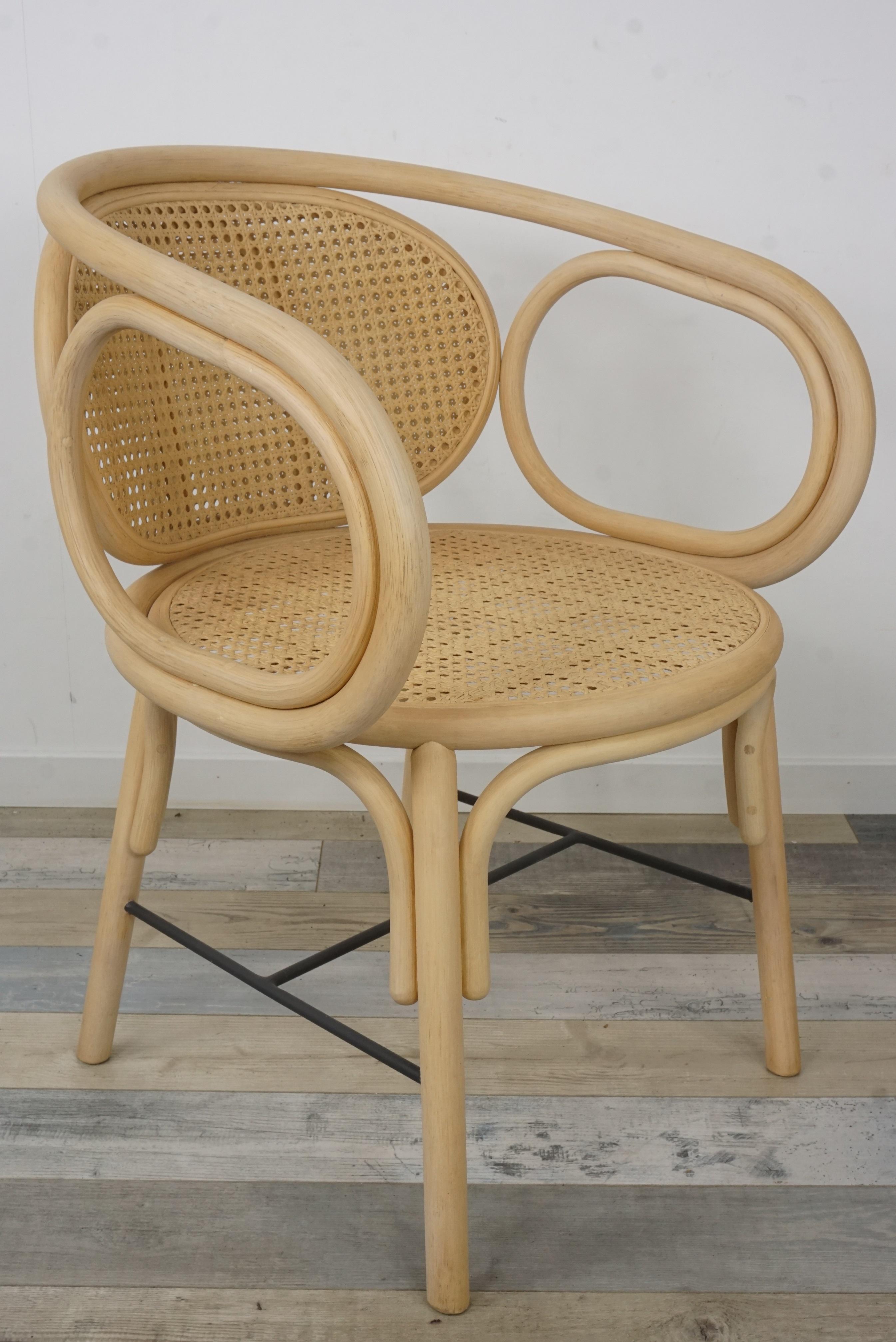 rattan cane armchair