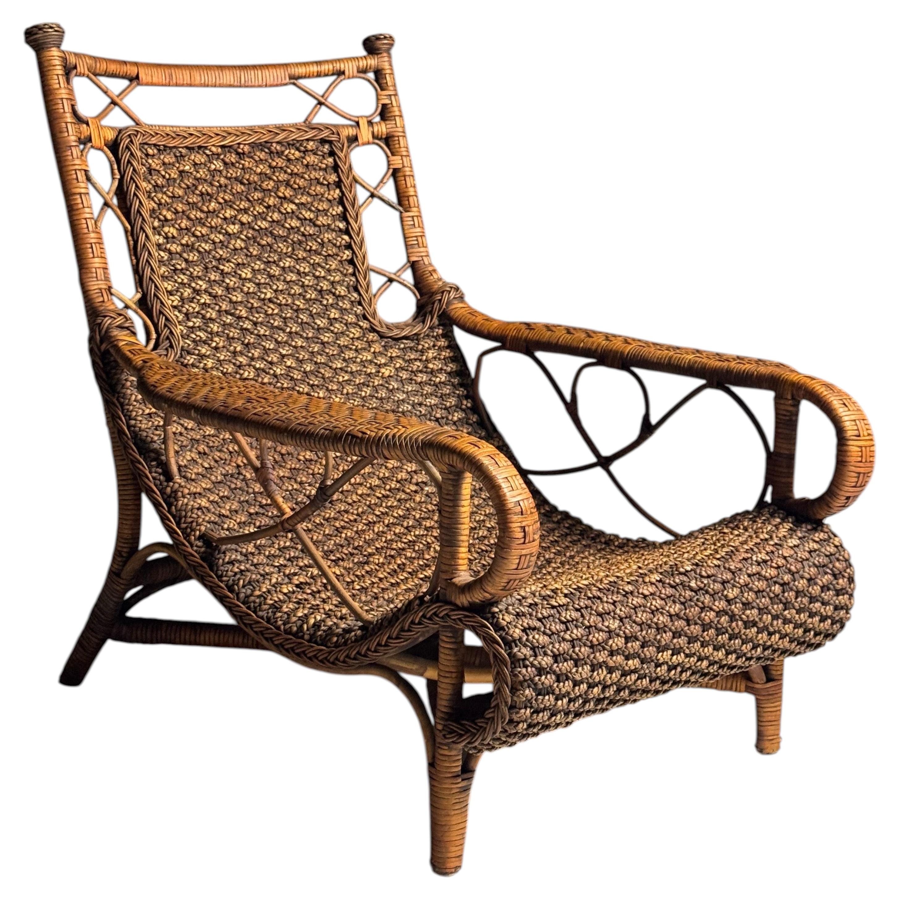Rattan armchair 1950s
