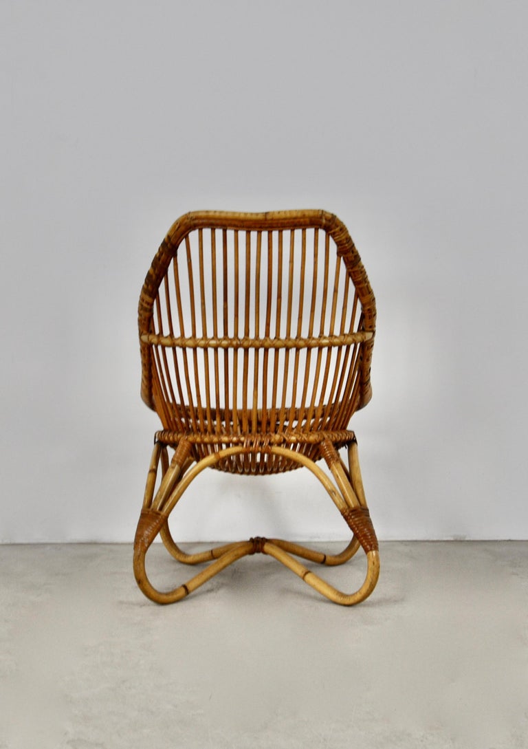 Rattan Armchair, 1960s In Good Condition In Lasne, BE