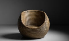 Rattan Armchair, Belgium, circa 1980