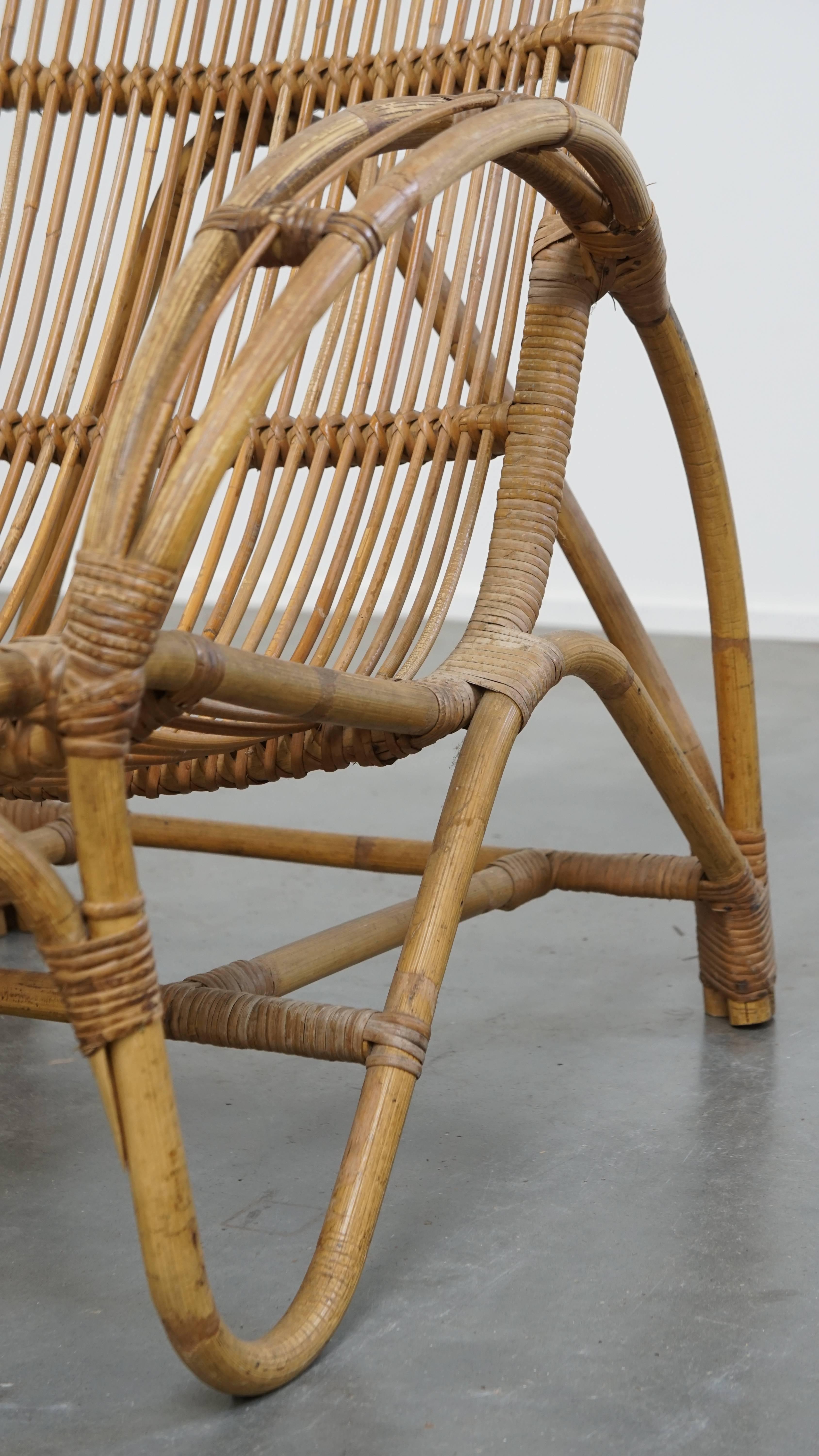 Rattan Armchair by Rohé Noordwolde, 1950 For Sale 5