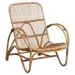 Fauteuil en rotin de Rohé Noordwolde, 1950