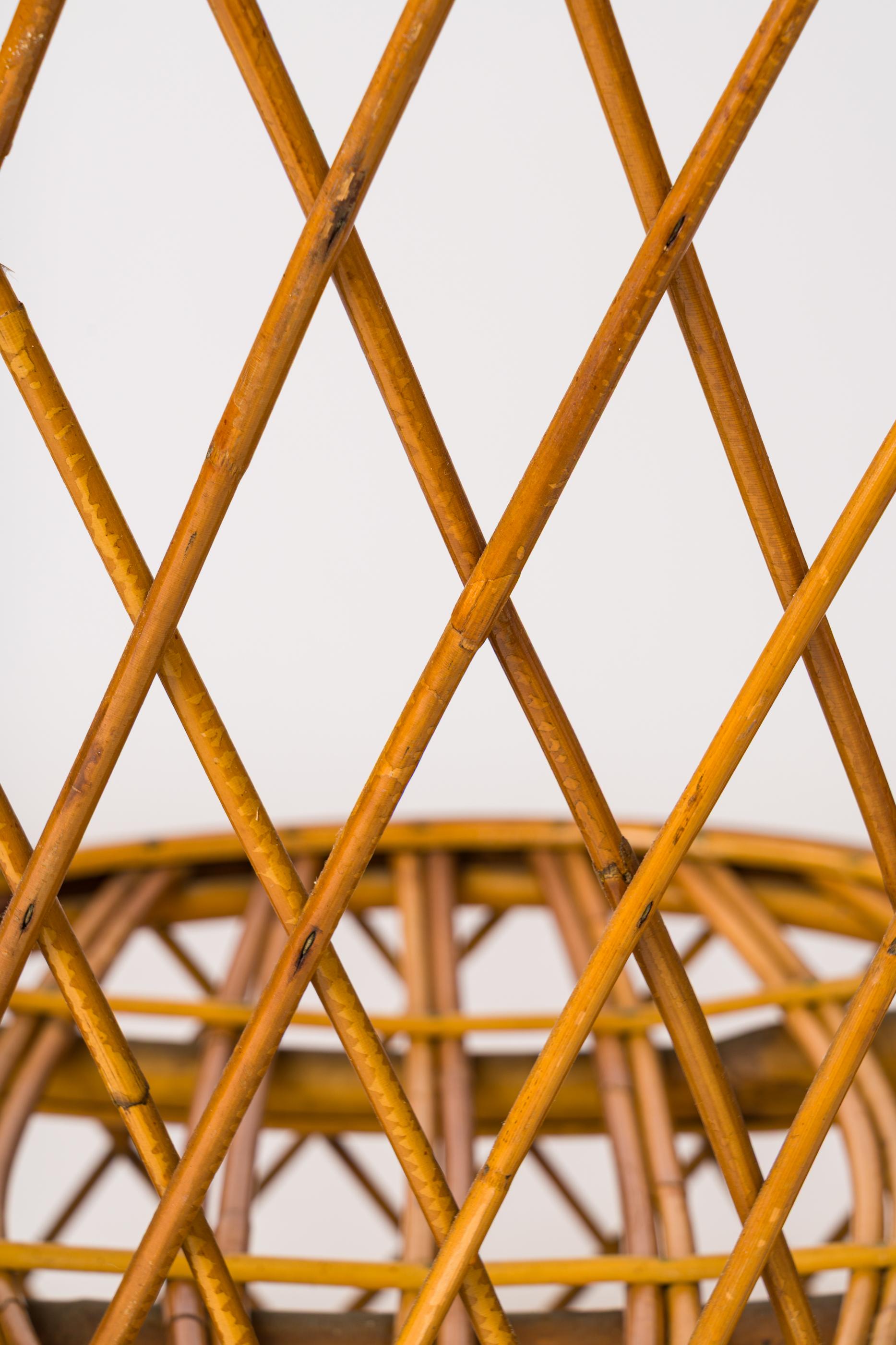 Petite Basket Shaped Rattan 