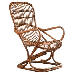 Rattansessel, Italien 1970, Sessel
