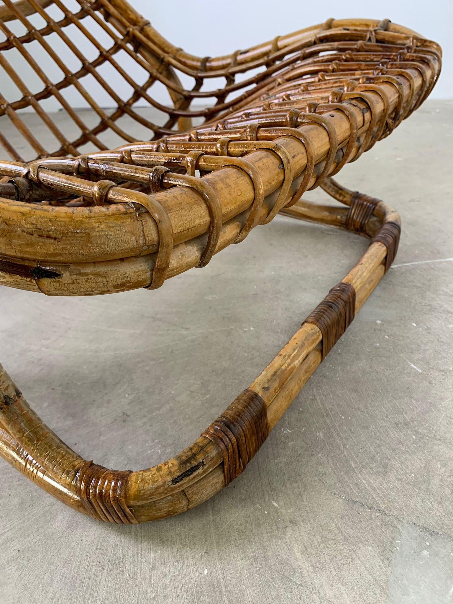 Rattan-Sessel von Tito Agnoli für Bonacina, Italien, 1959 im Angebot 6