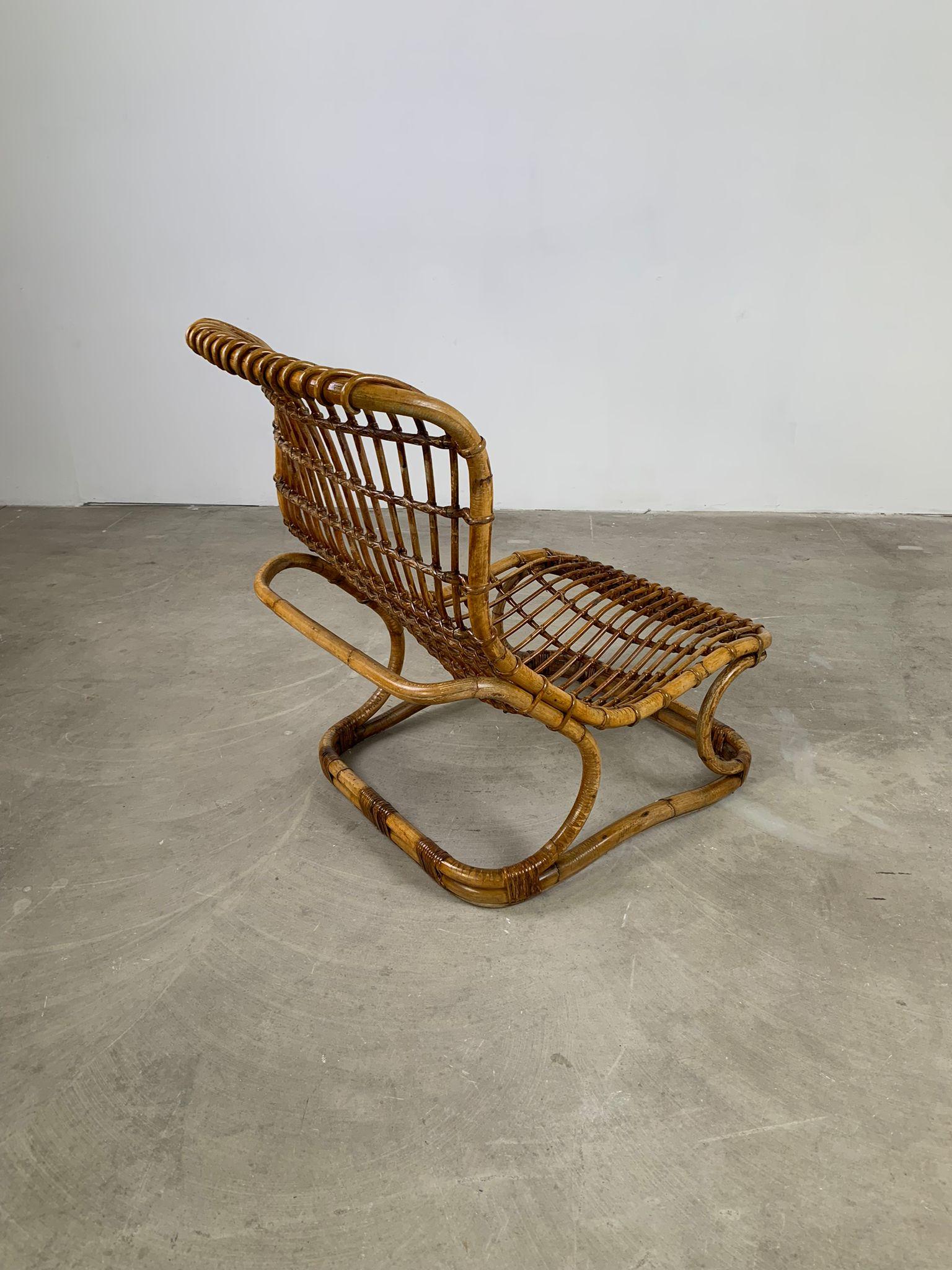 Rattan-Sessel von Tito Agnoli für Bonacina, Italien, 1959 (Italian) im Angebot