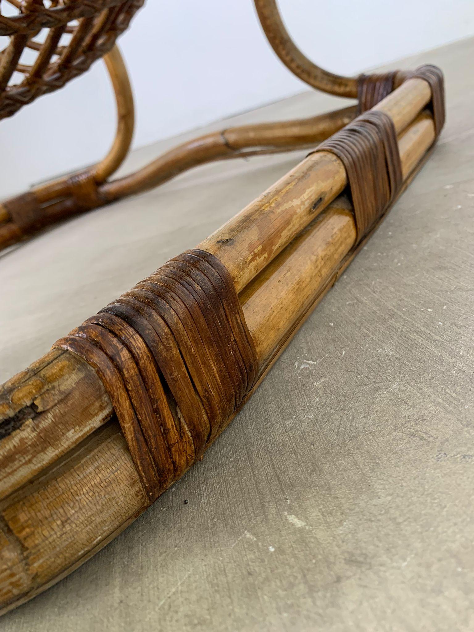 Rattan-Sessel von Tito Agnoli für Bonacina, Italien, 1959 im Angebot 2