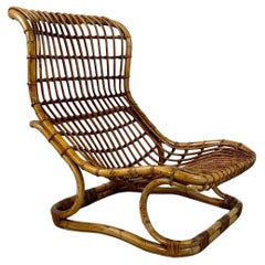 Rattan-Sessel von Tito Agnoli für Bonacina, Italien, 1959