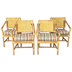 Rattan Bamboo Dining Armchairs by Brown Jordan