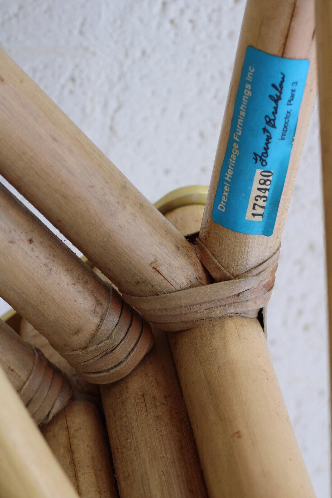 Esstischsockel aus Rattan und Bambus von Drexel Heritage im Angebot 9