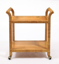 Rattan Bar Cart, USA 1950's