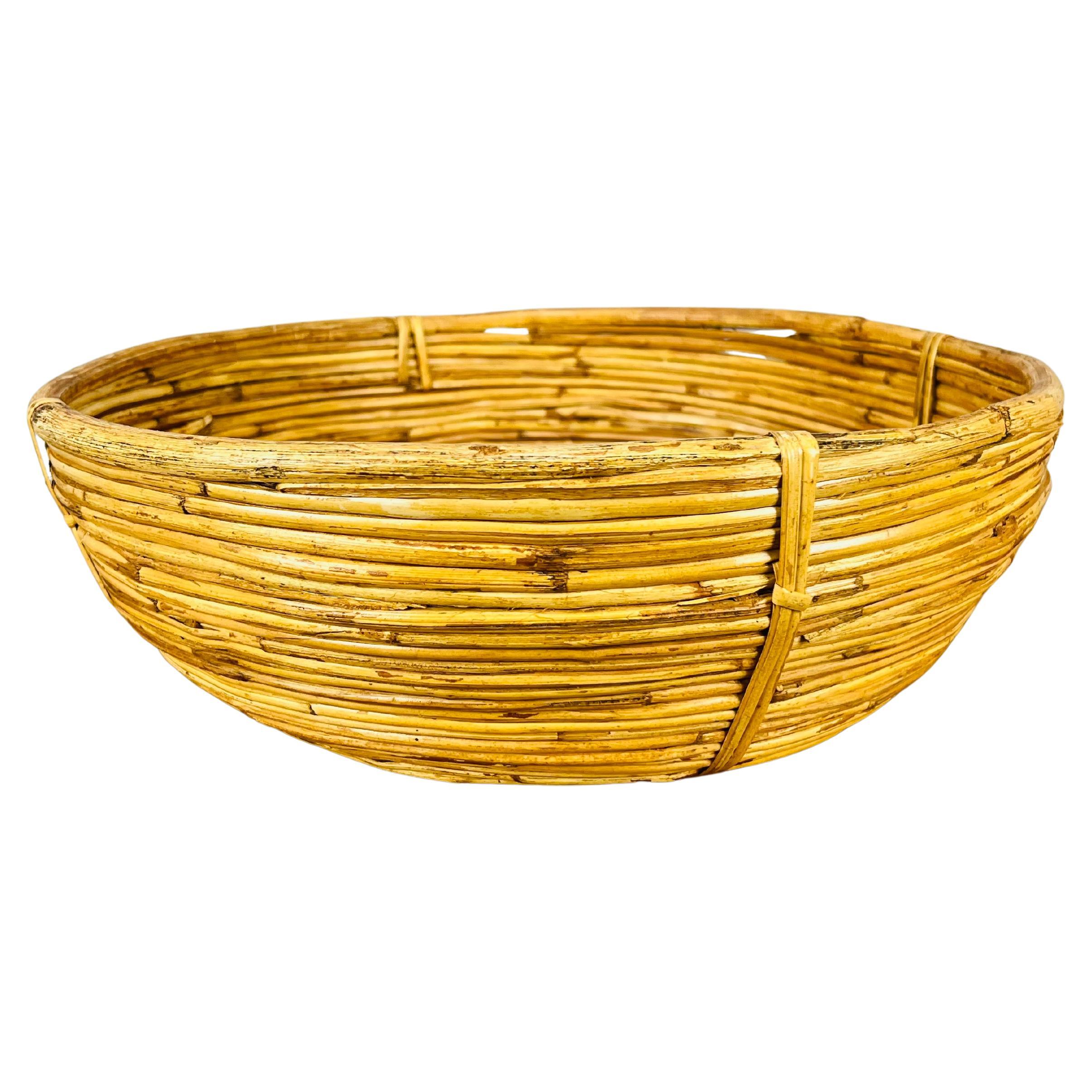 Rattan basket, Italy, 1960's